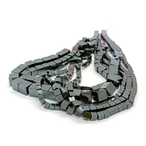 Perles hématites amagnétiques, hématite non magnétique, cadre, poli, DIY & normes différentes pour le choix, noire, Vendu par Environ 40 cm brin