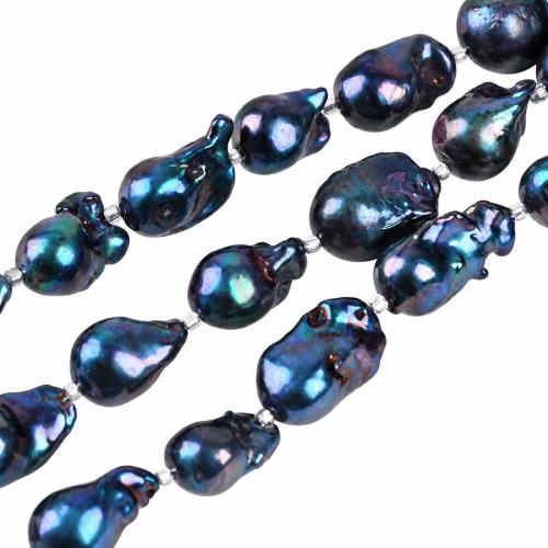 Barock kultivierten Süßwassersee Perlen, Natürliche kultivierte Süßwasserperlen, gefärbt & DIY, beads size 13-16mm, verkauft von Strang