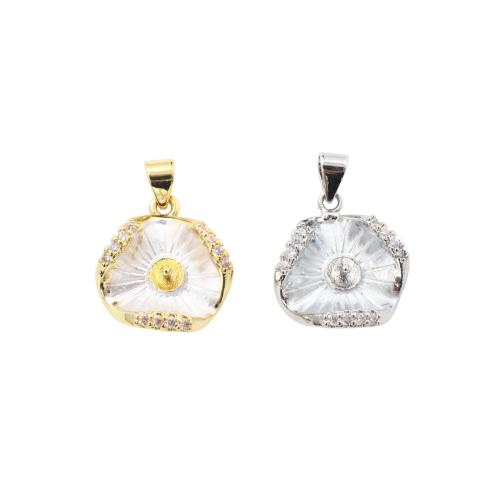 Brass Pendant Findings, plated, DIY & micro pave cubic zirconia, more colors for choice, 18x15.50x5.50mm, Sold By PC