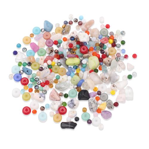 Glass Jewelry Beads, with Natural Gravel, DIY & mixed, more colors for choice, Sold By Bag