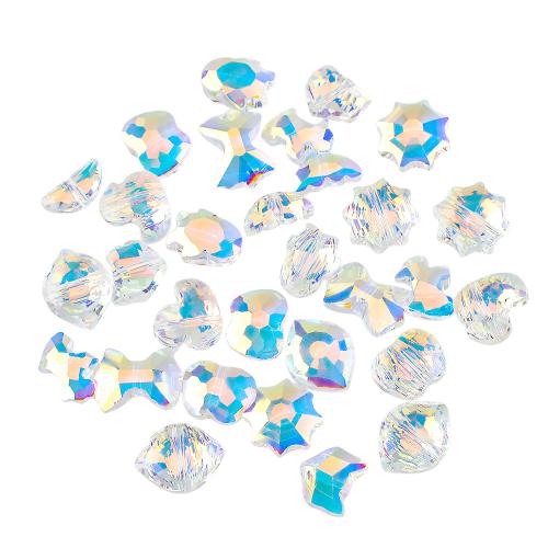 Glass Jewelry Beads, Crystal, AB color plated, DIY & different styles for choice & faceted, 20PCs/Lot, Sold By Lot
