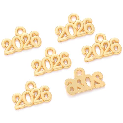 Tibetan Style Alphabet and Number Pendants, plated, DIY, more colors for choice, 14x9mm, 200PCs/Bag, Sold By Bag