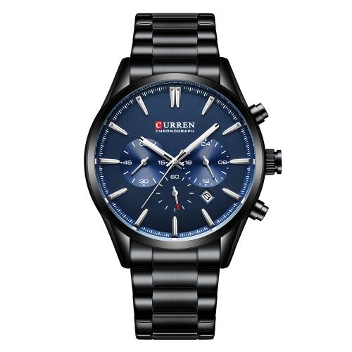 Wristwatch For Men, Tibetan Style, with Glass, plated, Life water resistant & Adjustable & with single calendar & for man, more colors for choice, Length:23 cm, Sold By PC