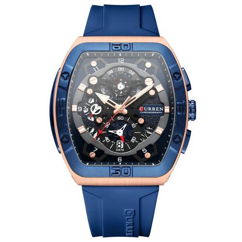 Wristwatch For Men, Tibetan Style, with Glass & Silicone, plated, Life water resistant & Adjustable & with single calendar & for man & luminated, more colors for choice, Length:Approx 24 cm, Sold By PC