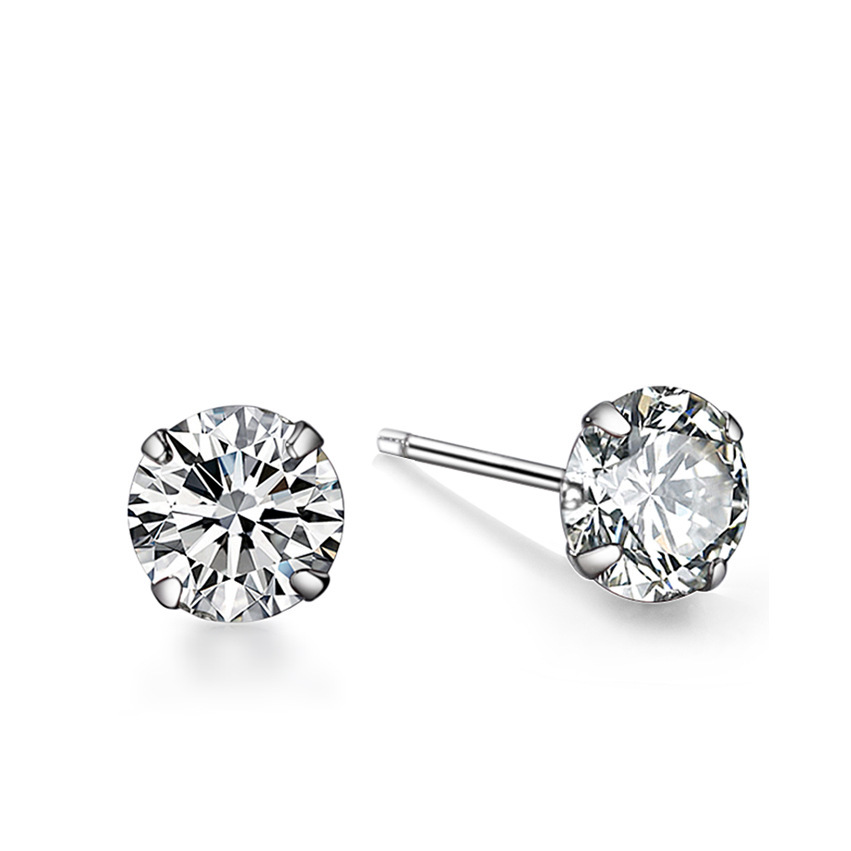Cubic Zirconia Micro Pave Sterling Silver Earring