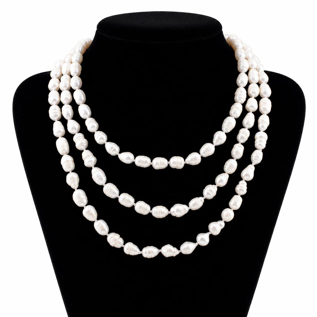Freshwater Pearl Sweater Chain Necklace